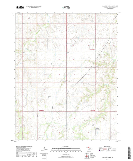 Alabaster Caverns Oklahoma US Topo Map Image