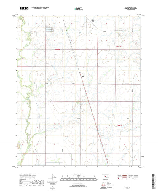 Babbs Oklahoma US Topo Map Image