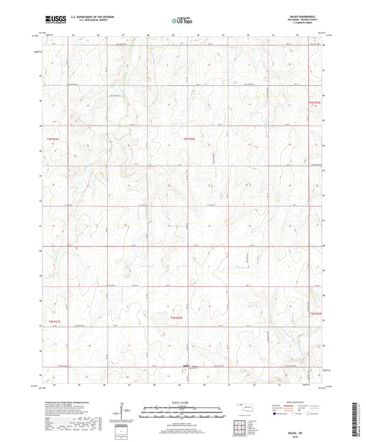 Balko Oklahoma US Topo Map Image