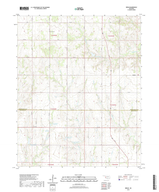 Berlin Oklahoma US Topo Map Image