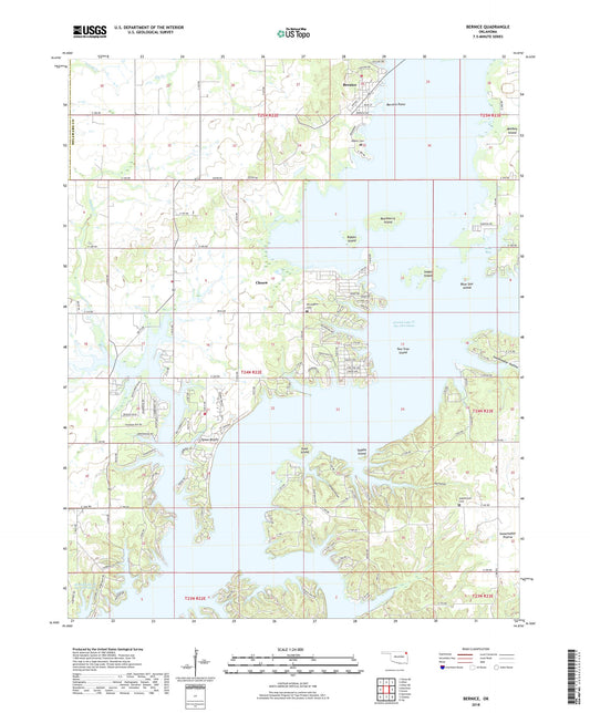 Bernice Oklahoma US Topo Map Image