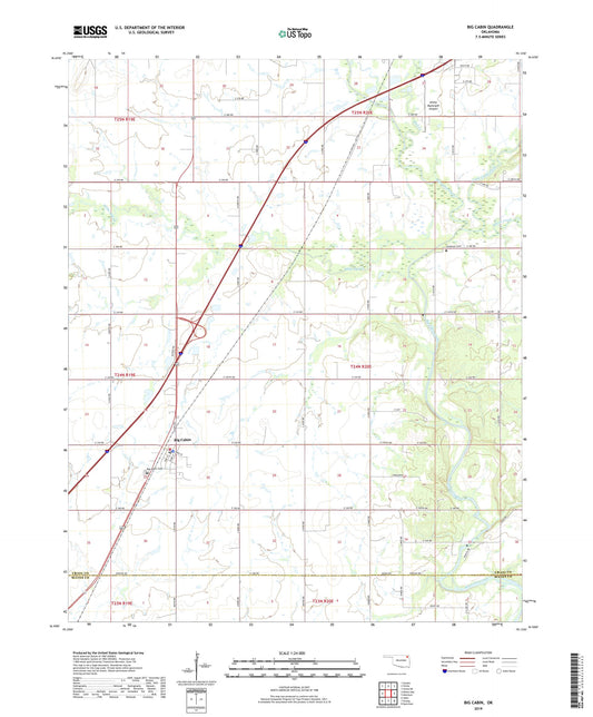 Big Cabin Oklahoma US Topo Map Image
