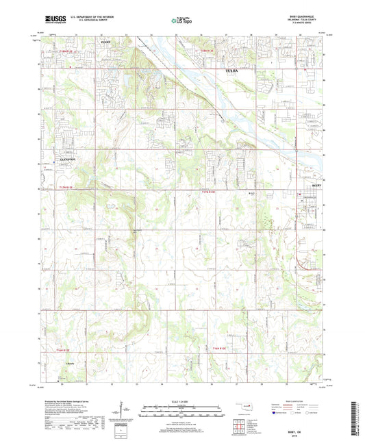 Bixby Oklahoma US Topo Map Image