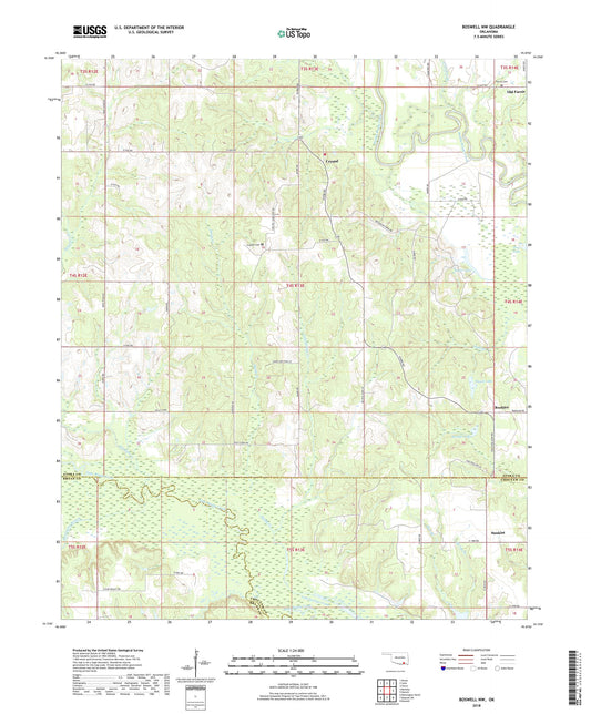 Boswell NW Oklahoma US Topo Map Image