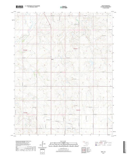 Boyd Oklahoma US Topo Map Image