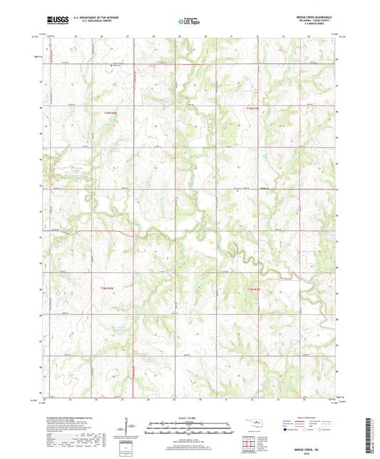 Bridge Creek Oklahoma US Topo Map Image