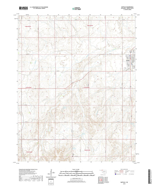 Buffalo Oklahoma US Topo Map Image