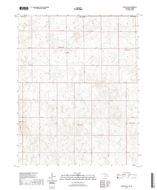Buffalo NE Oklahoma US Topo Map Image