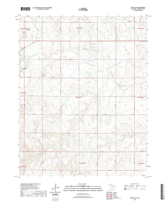 Buffalo SE Oklahoma US Topo Map Image