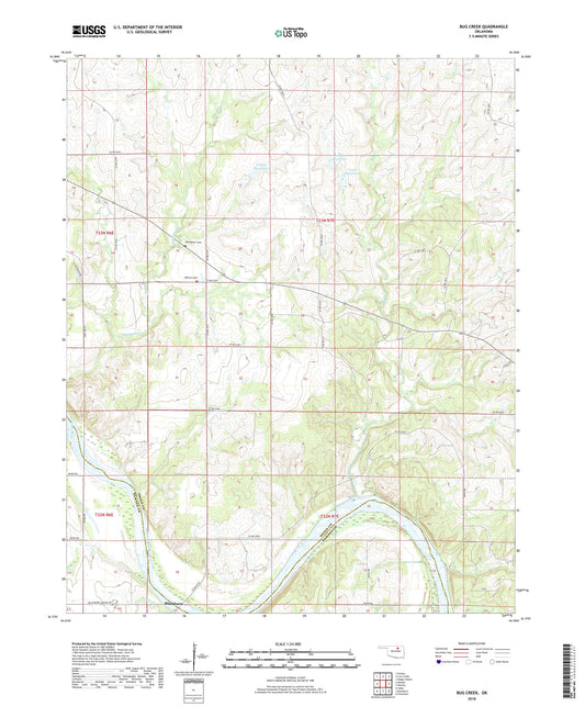 Bug Creek Oklahoma US Topo Map Image