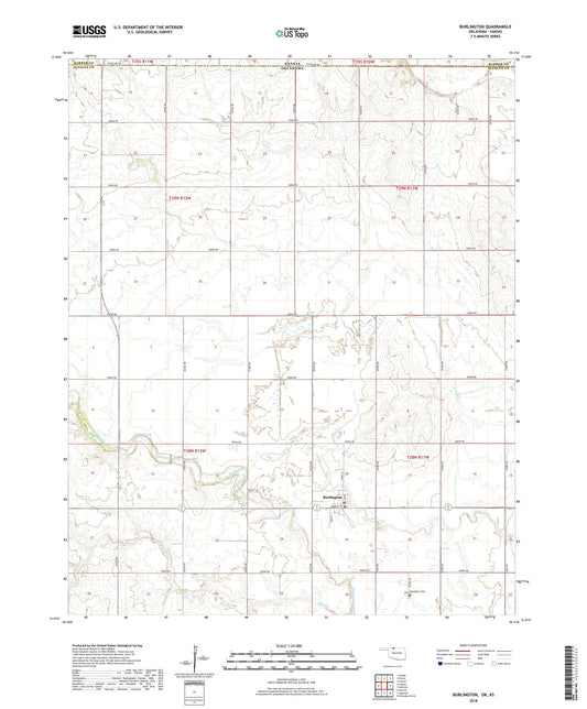 Burlington Oklahoma US Topo Map Image