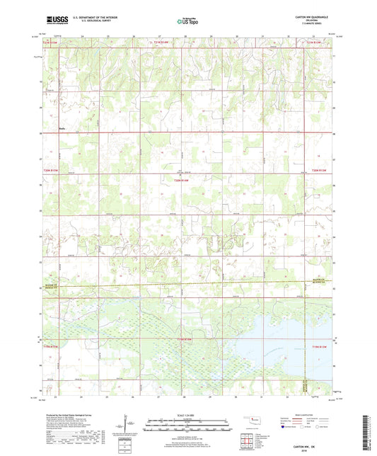 Canton NW Oklahoma US Topo Map Image