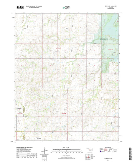 Carpenter Oklahoma US Topo Map Image