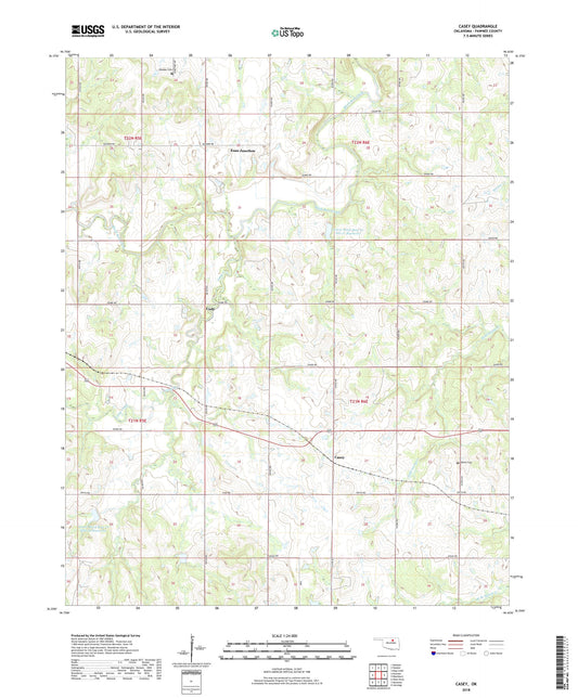 Casey Oklahoma US Topo Map Image