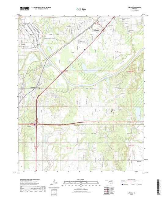 Catoosa Oklahoma US Topo Map Image