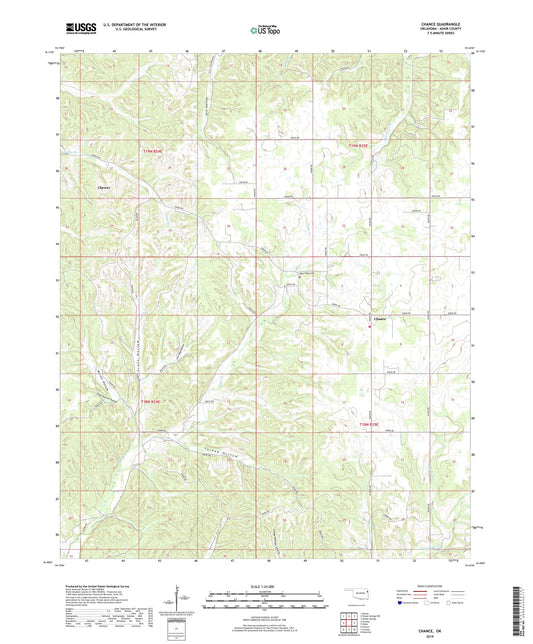 Chance Oklahoma US Topo Map Image