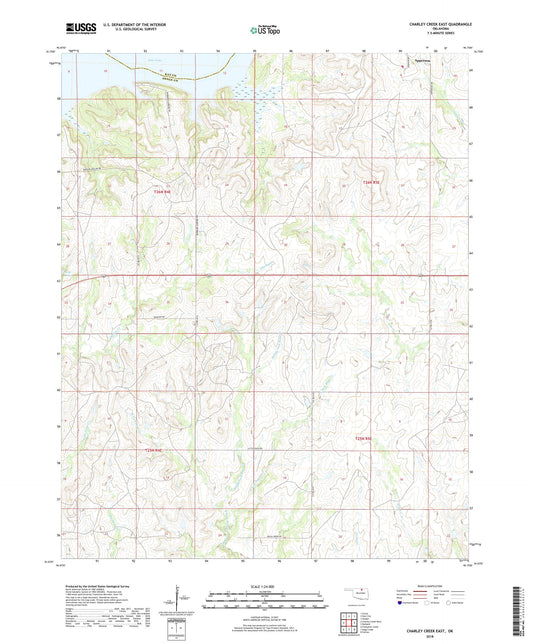 Charley Creek East Oklahoma US Topo Map Image