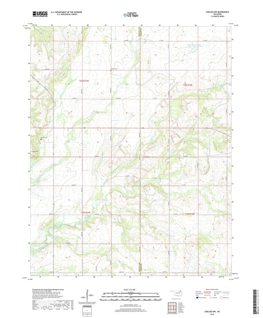 Chelsea NW Oklahoma US Topo Map Image
