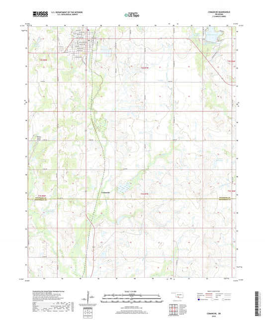 Comanche Oklahoma US Topo Map Image