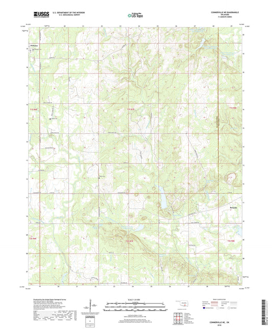 Connerville NE Oklahoma US Topo Map Image