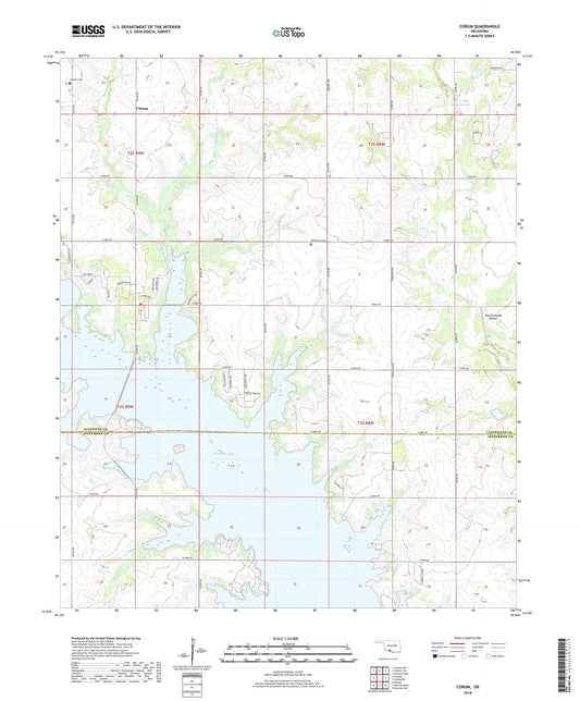 Corum Oklahoma US Topo Map Image