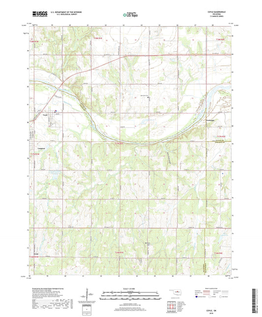 Coyle Oklahoma US Topo Map Image