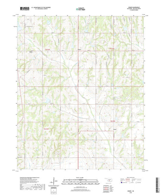 Criner Oklahoma US Topo Map Image