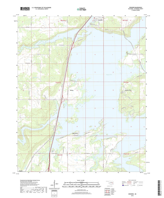Crowder Oklahoma US Topo Map Image