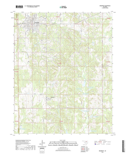 Drumright Oklahoma US Topo Map Image