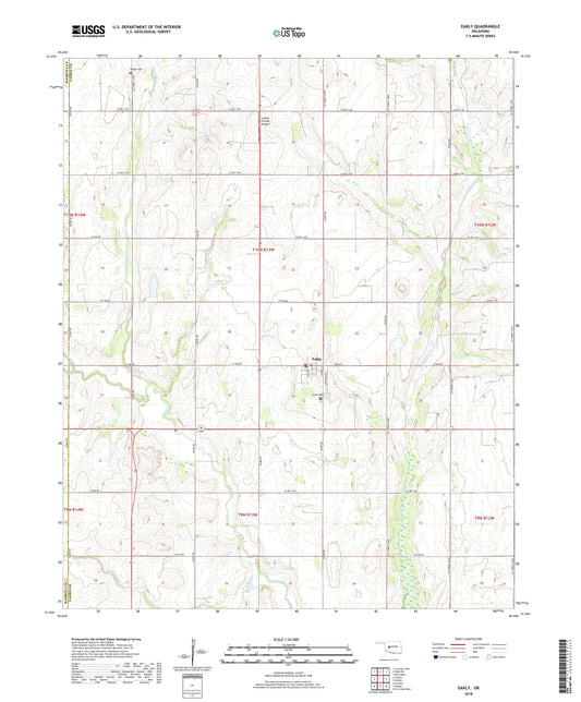 Eakly Oklahoma US Topo Map Image
