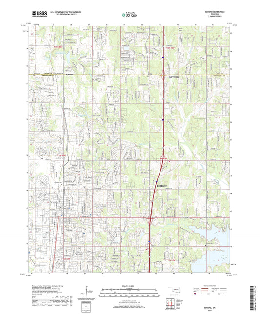 Edmond Oklahoma US Topo Map Image