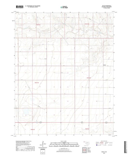 Eva SE Oklahoma US Topo Map Image