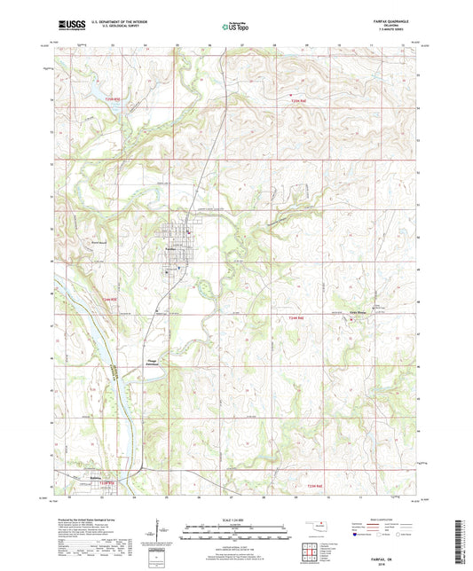 Fairfax Oklahoma US Topo Map Image