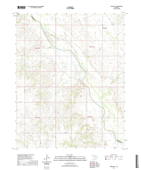 Fairvalley Oklahoma US Topo Map Image