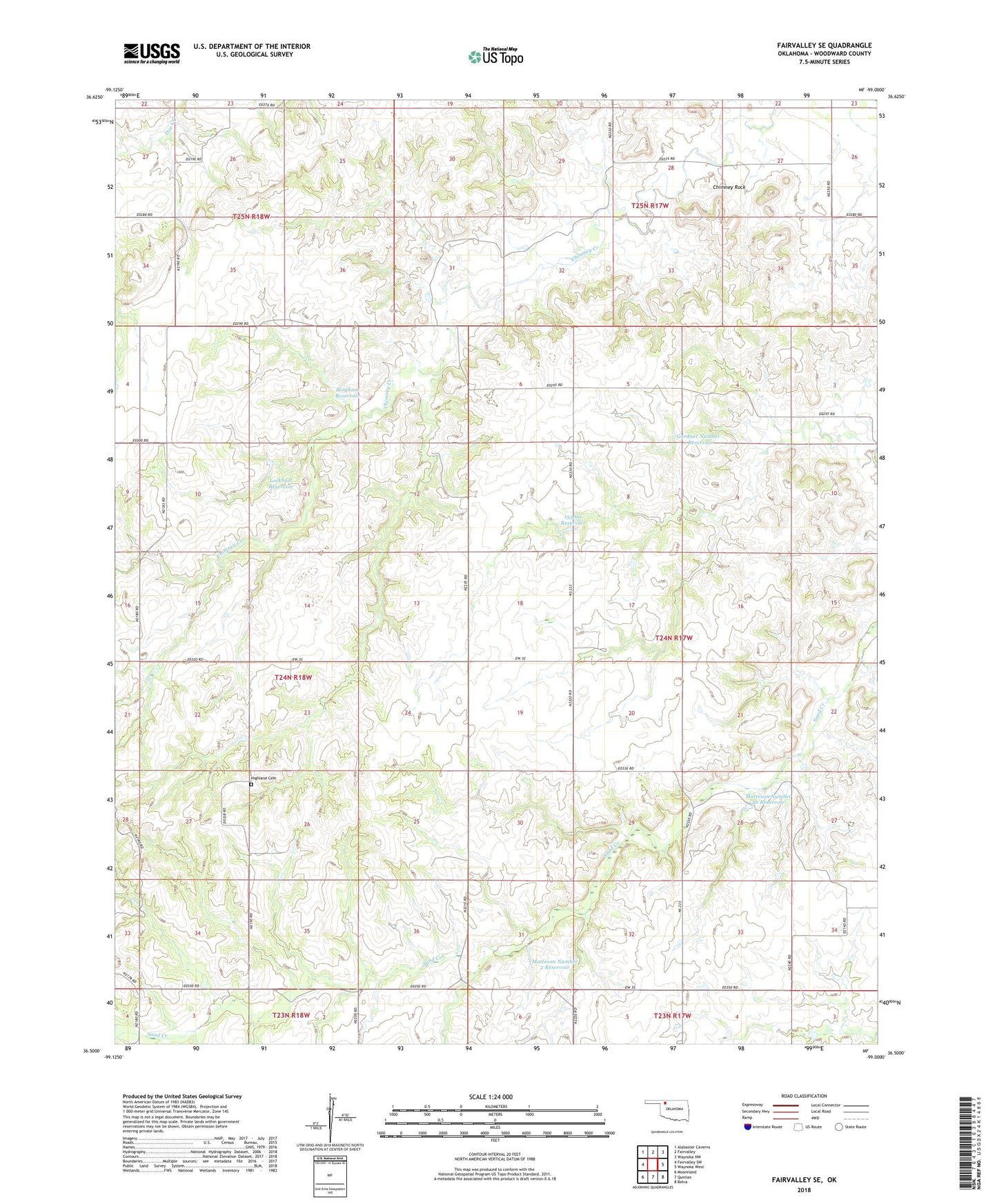 Fairvalley SE Oklahoma US Topo Map Image