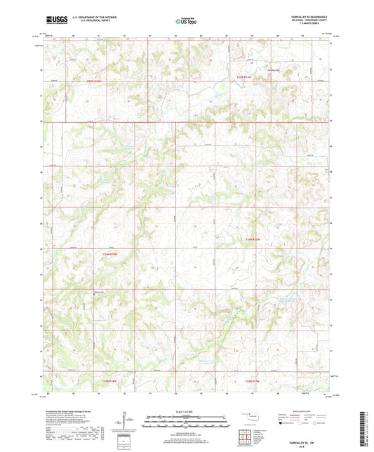 Fairvalley SE Oklahoma US Topo Map Image