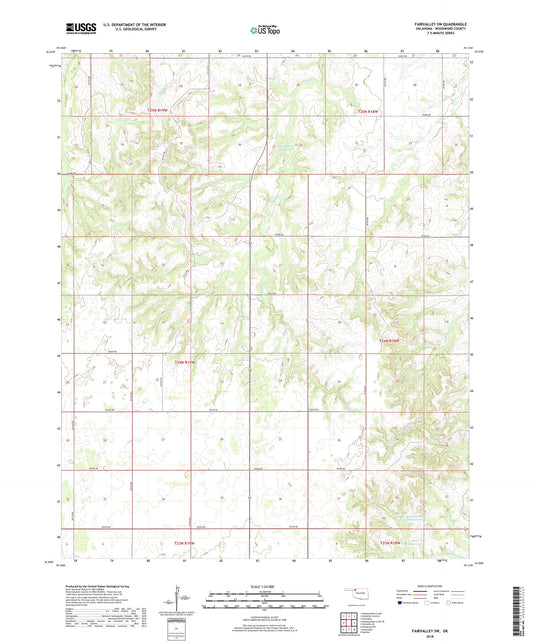 Fairvalley SW Oklahoma US Topo Map Image