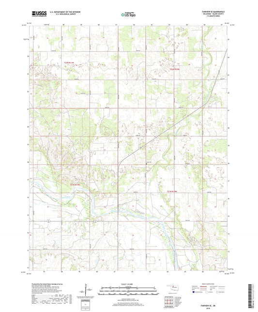 Fairview SE Oklahoma US Topo Map Image