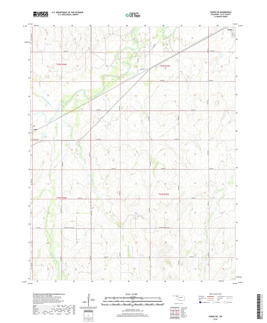Fargo SW Oklahoma US Topo Map Image