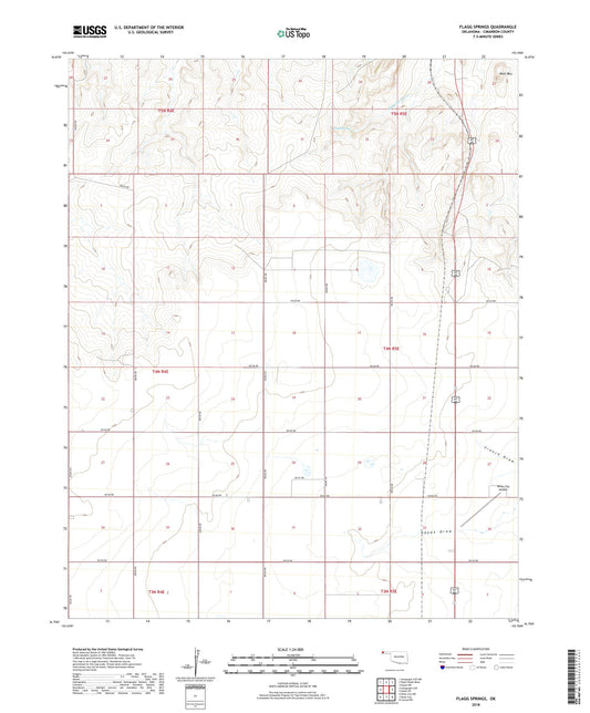 Flagg Springs Oklahoma US Topo Map Image