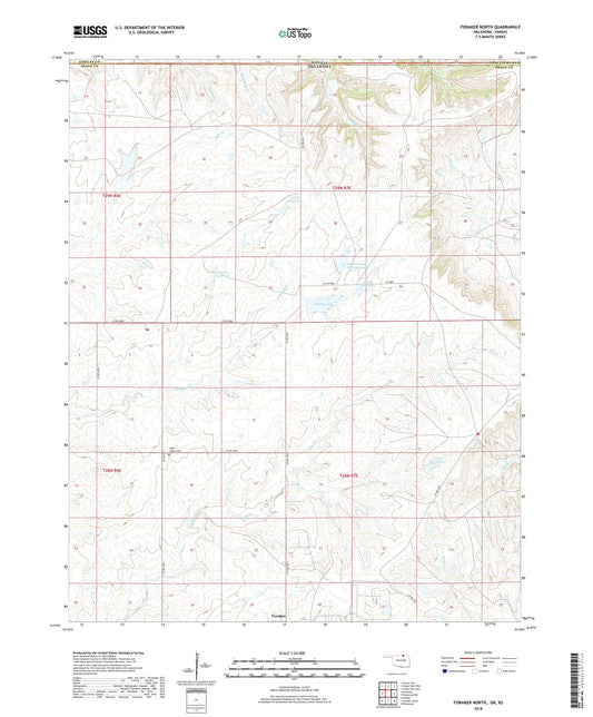 Foraker North Oklahoma US Topo Map Image