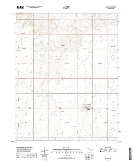 Forgan Oklahoma US Topo Map Image