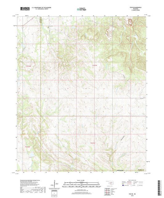 Fox NE Oklahoma US Topo Map Image