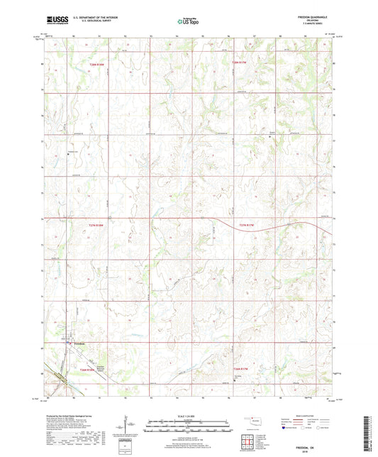 Freedom Oklahoma US Topo Map Image
