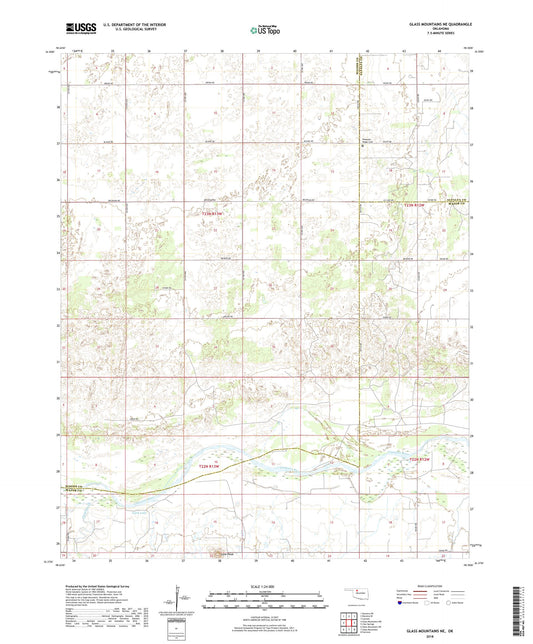 Glass Mountains NE Oklahoma US Topo Map Image