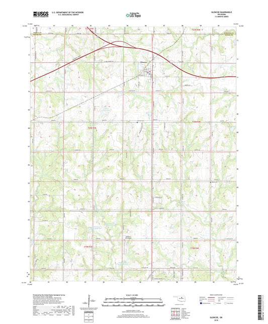Glencoe Oklahoma US Topo Map Image