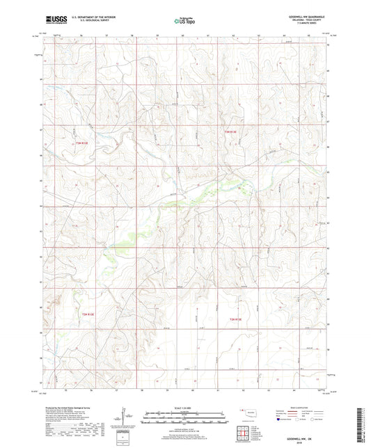 Goodwell NW Oklahoma US Topo Map Image
