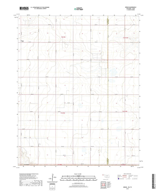 Griggs Oklahoma US Topo Map Image