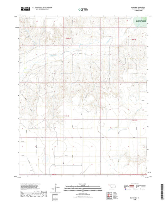 Guymon SE Oklahoma US Topo Map Image