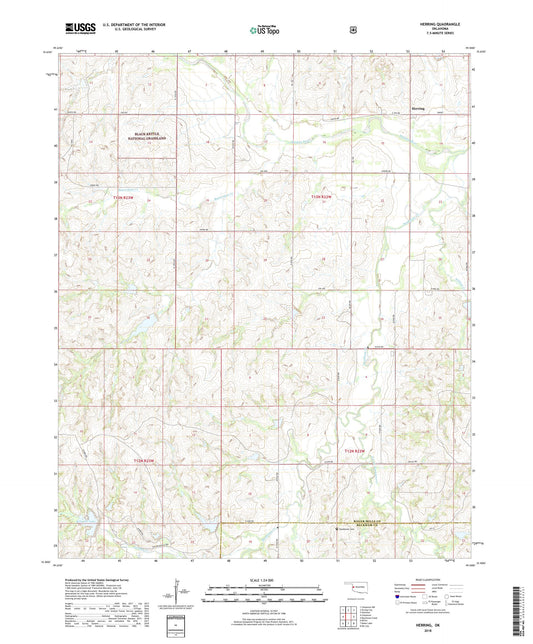 Herring Oklahoma US Topo Map Image